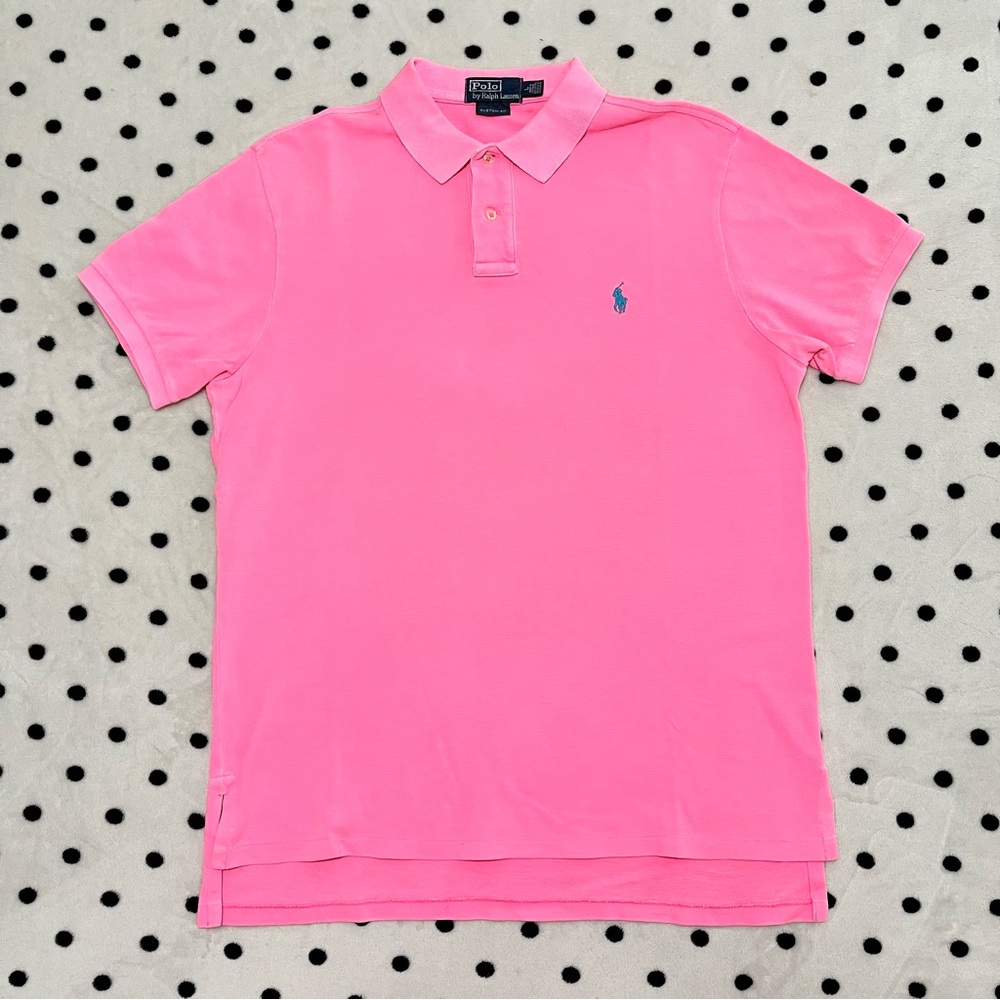 Polo Ralph Lauren Custom Fit Pink Polo Size L
